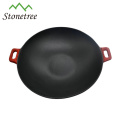 Cocina esmaltada de cocinero utensilios de cocina de hierro fundido wok chino gama